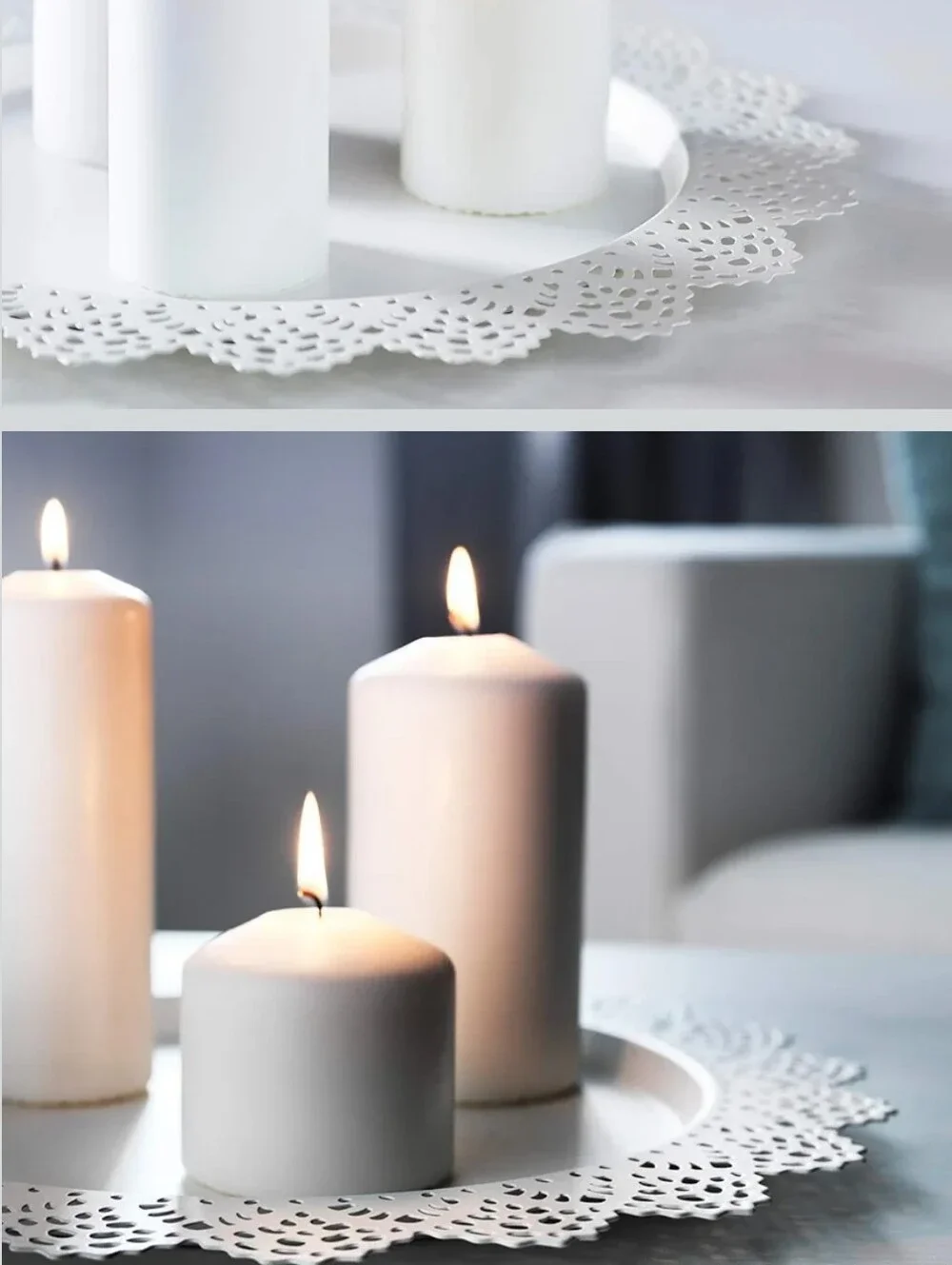 IKEA Skurar Decorative Trays/Candle Dishes/Holders